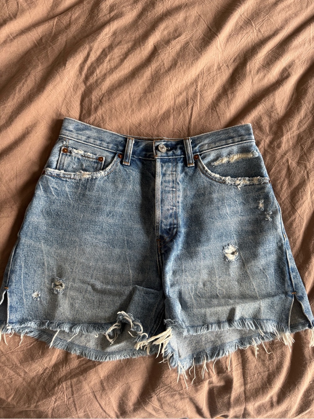 Abercrombie & Fitch Blue Denim High-Rise Shorts